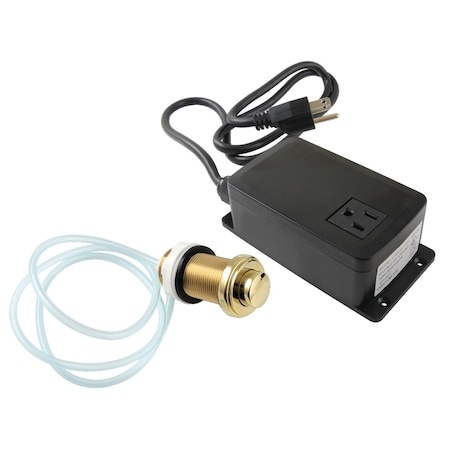 Kingston Brass Single Outlet Garbage Disposal Air Switch Kit, Polished Brass KASK212